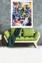 Watercolor Effect Leopard Tiger Portrait Stain Resistant Velvet Fabric Wall Cloth Wall Carpet Tapestry