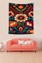 Vintage Flower Stain Resistant Fabric Wall Cover Wall Carpet Tapestry