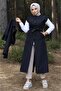 Snap-Fastened, Segmented Lining, Detailed Vest-Style Trench Coat - 4