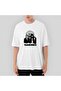 Ramones Logo and Group Oversize White T-Shirt
