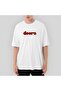 The Doors Logo Red Oversize White T-Shirt