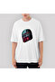 The Mandalorian Helmet Oversize White T-Shirt M