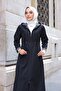 Full Length Long Trench Coat with Ankle and Stripe Inside Hood - 6