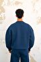 Navy Blue Cozy Basic Oversize Sweat - 2