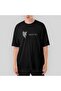 Sanitys Fall Text Oversize Black T-Shirt