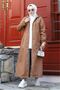 Armine Long Trench Coat with Front Pocket Detail - 3