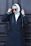 Rib Detailed Zippered Waterproof Full Length Long Trench Top Coat - 5