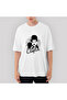 Charlie Chaplin Wall Oversize White T-Shirt