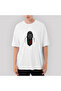 Gorilla Illustration Oversize White T-Shirt