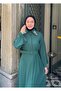 Collared Stone Decoration Violet Abaya - 2