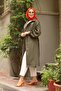 Belted Waist Plaid Inside Trench Coat - 4
