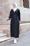 Full Length Long Trench Coat with Ankle and Stripe Inside Hood - 2