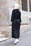 Full Length Long Trench Coat with Ankle and Stripe Inside Hood - 7