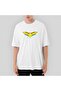 Captain Marvel Logo Oversize White T-Shirt XL