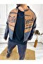 Leather Jacket Bomber Jacket Leather Coat Oversize College Jacket with Zipper Pockets - 7