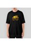Arctic Monkeys Logo Wave Gold Oversize Black T-Shirt L