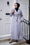 wrap neckline, Lined, full-length women's trench coat. - 5