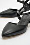 Women's Flat Heeled Shoes Black Skin - 3