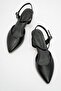 Women's Flat Heeled Shoes Black Skin - 5