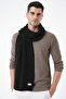 Men's Soft Textured and Knitted Detailed Knitwear Scarf Black 25W4001 - 4
