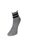 Unisex Black And White Striped College Socks 2 Pairs - 3
