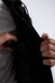 Water Repellent Slim Fit Fitted Hooded Plush Lining Faux Leather Coat with Zipper Pockets N9693Az24Wn - 6