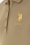 Women's Khaki Basic Polo Neck T-Shirt 50280071-Vr027 - 7