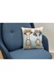 4-Piece Digital Printed Gift Sofa Set - Hat and Cat Patterned Throw Pillow - 3