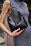 Black Women's Double Zipper Baguette Hand and Shoulder Bag - 2