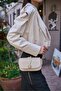Cream Women's Buckle Crossbody Bag - 2