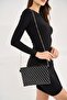 Stoned Silver Baklava Women's Stone Clutch Hand and Shoulder Bag - 4