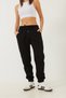 Women's Black Pocket Detailed Rubber Cuffed Sweatpants Mbhs011 60601011 - 4