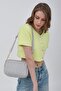 Gray Women's Multi-Compartment Quilted Crossbody Bag - 3