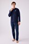 New Season Long Sleeve Men's Pajamas Set Large Size Option - 2