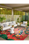 Paris Collection Pink Themed Modern Decorative Carpet with Floral Tree and Bird Pattern 114 - 2