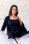 3 Piece Women's Pajama Set with Dressing Gown and Dowry Box - Lace Women's Pajamas with Box - Large Size - 3