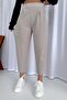 Balloon Pants with Elastic Back - Light Gray - 3