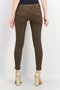 Women Regular Fit Plain Zip Pocket Non-Stretchable Jeans, Dark Olive - 4