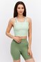 Women Sportswear Fit Sleeveless Training Crop Tank Top, Mint Green