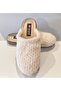 Plush Pule Detail Comfortable Sole Light Women's Home and Misfir Slippers - 4