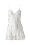 Ecru White Satin Nightgown with Lace Detail