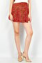 Women Regular Fit Allover Print Mini Skirts, Red