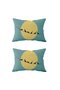 2-Piece Ds103 - Double-Sided Rectangular Throw Pillow Cover - 2