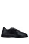 Men's Genuine Leather Black Fur Casual Shoes