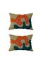 2-Piece Ds25 - Double-Sided Rectangular Throw Pillow Cover - 2