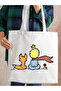 Le Petit Prince Little Prince Design Thick Waterproof Cloth Tote Bag Canvas Shoulder Bag