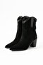 Black Suede Women's Boots - Genuine Leather - 4