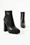 Women's Beige Genuine Leather Platform Boots - 3