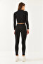 Women's Black Corded Label Detailed Top and Bottom Set 60251908 - 7