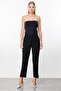 Modailgi Side Pockets Asymmetrical Leg and Buttoned Trousers - 7572 Black - 2